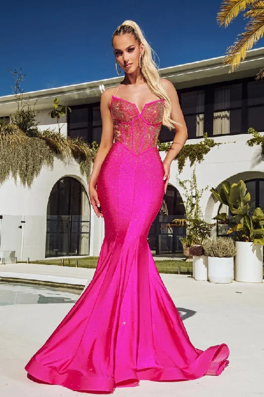 Women's Sweetheart-Neck DressesPortia and Scarlett PS23360 Long Beaded Mermaid Prom Dress Women's Sweetheart-Neck DressesPortia and Scarlett PS23360 Long Beaded Mermaid Prom Dress