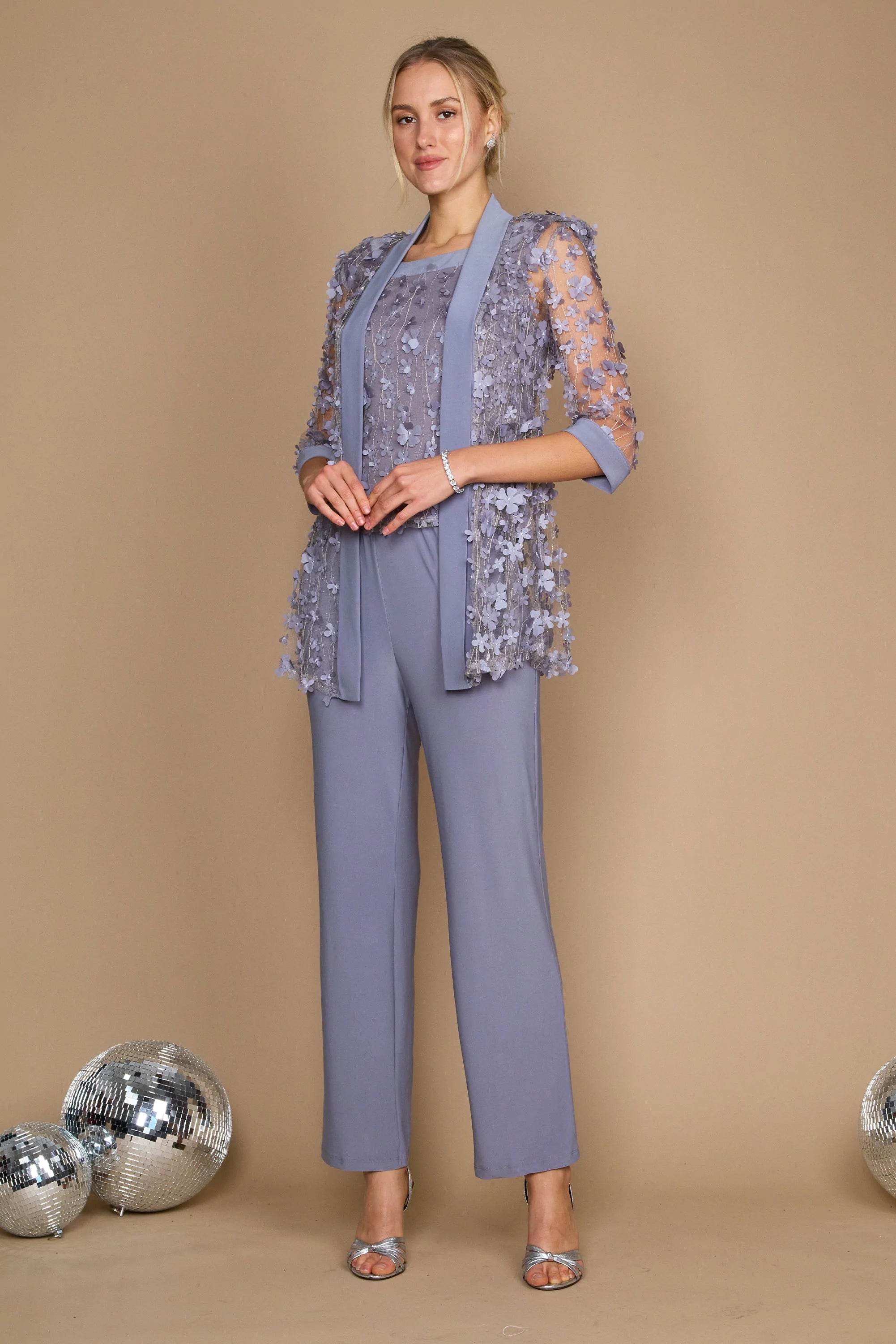 Women's Square-Neck DressesR&M Richards 9462W Silver 16W Sale