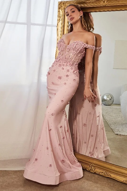Women's Strapless DressesDusty Rose 2 Cinderella Divine CC8952 Off Shoulder Prom Dress Sale Women's Strapless DressesDusty Rose 2 Cinderella Divine CC8952 Off Shoulder Prom Dress Sale