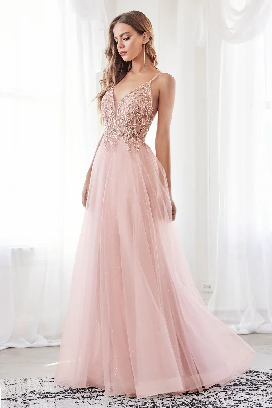 Women's Off-Shoulder DressesCinderella Divine CD0154W Blush L Sale