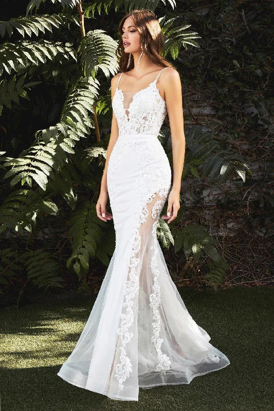 Women's Halter DressesOff White 6 Cinderella Divine CD937W Mermaid Illusion Wedding Dress Sale Women's Halter DressesOff White 6 Cinderella Divine CD937W Mermaid Illusion Wedding Dress Sale