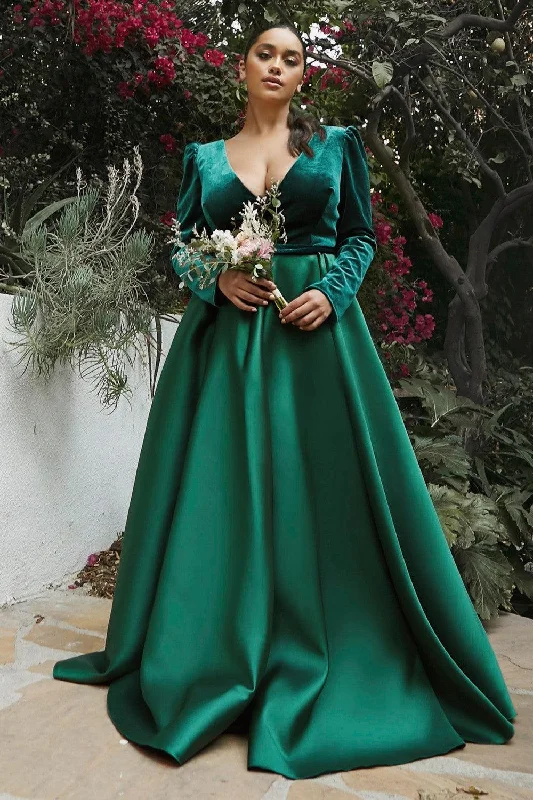 Women's Boat Collar DressesCinderella Divine CD226C Long Evening Dress