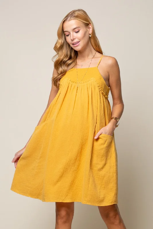 Women's Wide Collar DressesShort Embroidered York Gauze Sur Dress