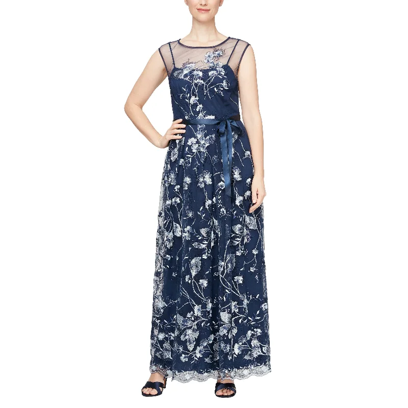 Women's A-Line DressesAlex Evenings 81171482 Long Sleeveless Embroidered Formal Dress Women's A-Line DressesAlex Evenings 81171482 Long Sleeveless Embroidered Formal Dress