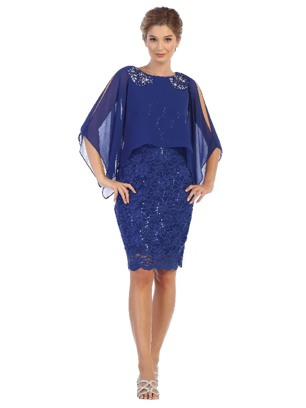 Women's Notched Collar DressesEva 3296 Royal XL Sale