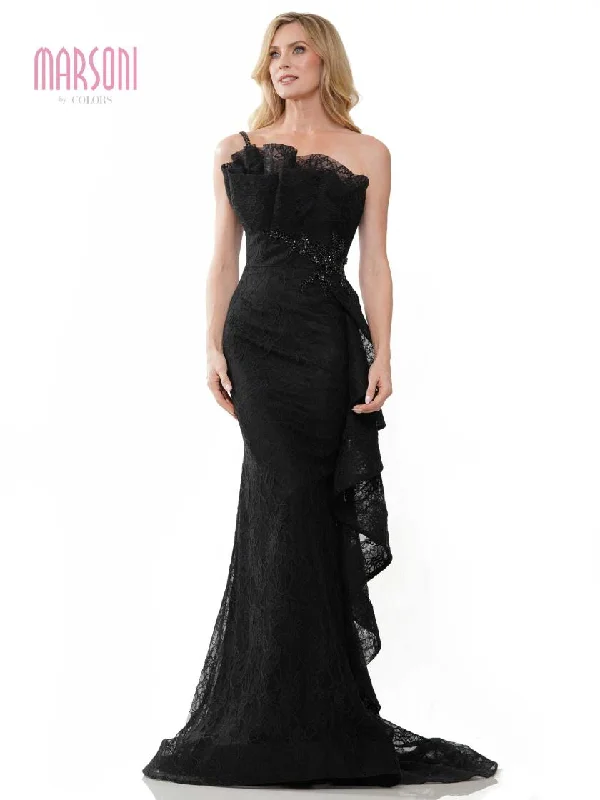 Women's Lapel Collar DressesMarsoni MV1245 Long Formal Mermaid Prom Dress