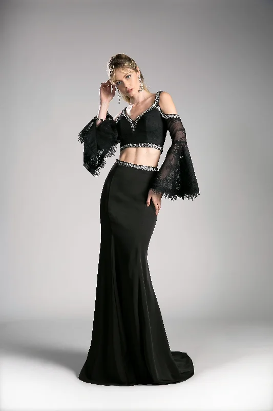 Women's Notched Collar DressesCinderella Divine 13114 Two Piece Prom Long Formal Dress Women's Notched Collar DressesCinderella Divine 13114 Two Piece Prom Long Formal Dress