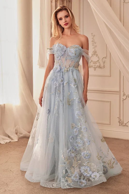 Women's Sweetheart-Neck DressesAndrea & Leo A1246 Dusty Blue 4 Sale