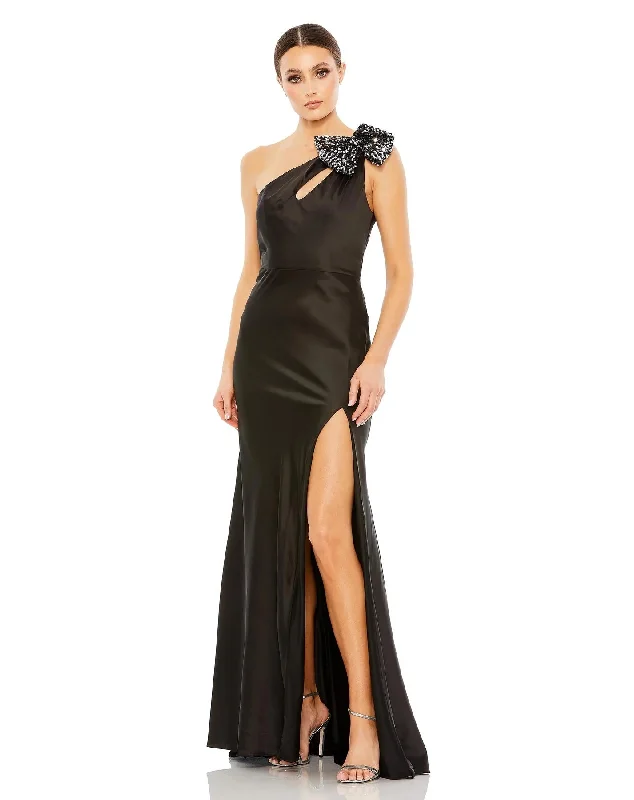 Women's High-Low DressesMac Duggal 68100 Long Formal One Shoulder Prom Gown