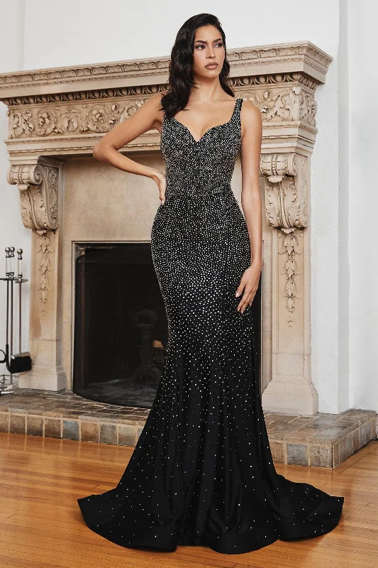 Women's Off-the-Shoulder DressesCinderella Divine CB119 Black 6 Sale