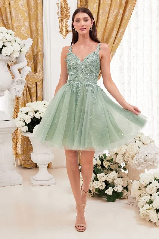 Women's Boat-Back DressesSage 3X Cinderella Divine 9245 Sleeveless Homecoming Dress Sale Women's Boat-Back DressesSage 3X Cinderella Divine 9245 Sleeveless Homecoming Dress Sale