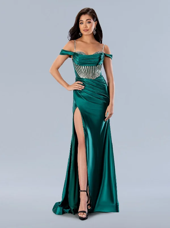 Women's Boat Collar DressesStella Couture 24190 Green 6 Sale