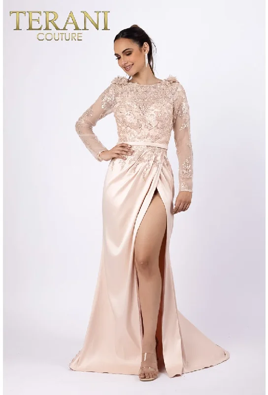 Women's Ruffled DressesTerani Couture 232M1557 Blush 16 Sale