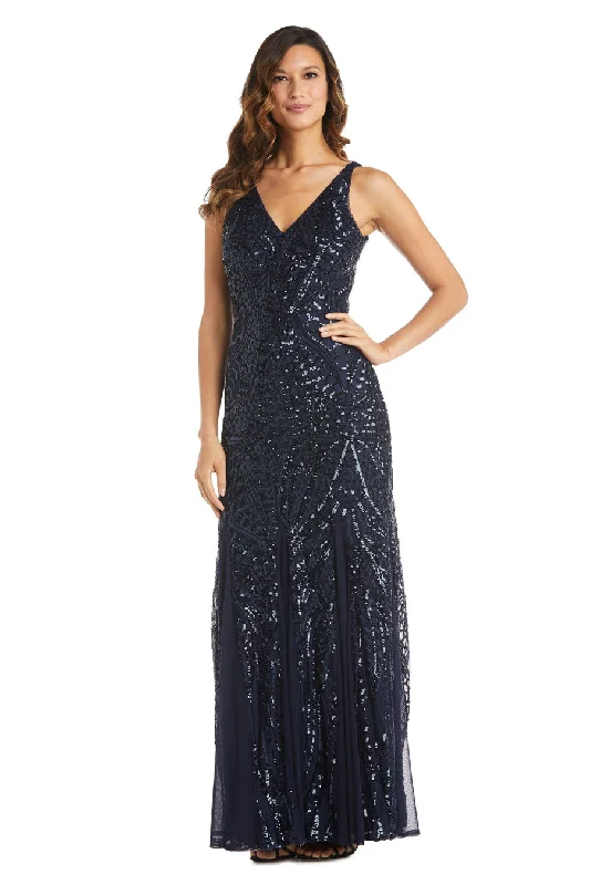 Women's Sweetheart Collar DressesNavy 4P Long Formal Sleeveless Petite Dress Sale