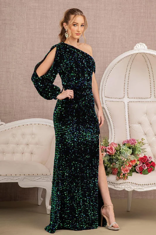 Women's Long-Sleeve DressesGreen S Elizabeth K GL3159 Prom Long One Shoulder Formal Gown Sale Women's Long-Sleeve DressesGreen S Elizabeth K GL3159 Prom Long One Shoulder Formal Gown Sale