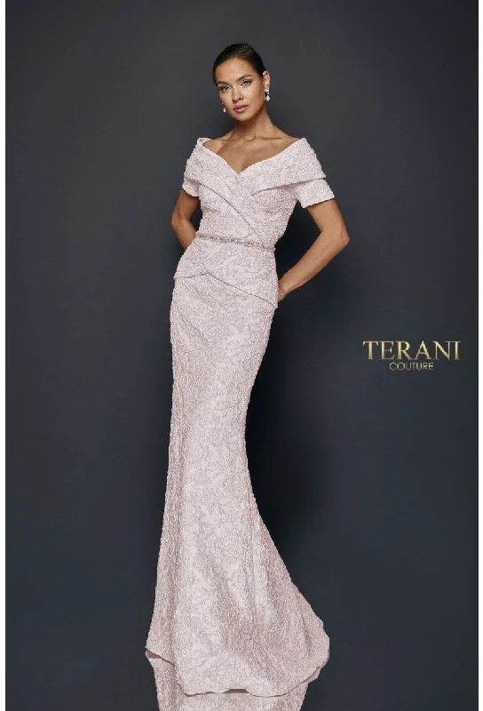 Women's Wide Collar DressesTerani Couture 1921M0727 Blush 10 Sale