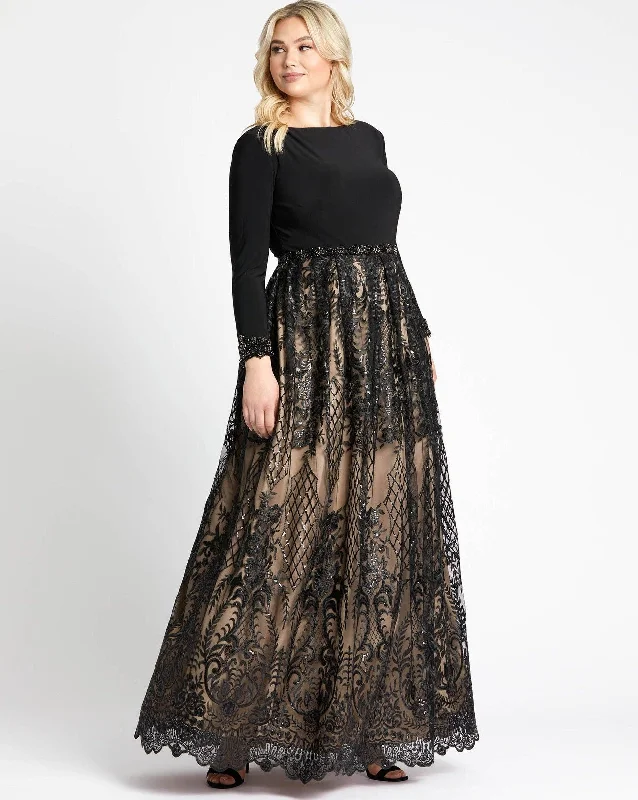 Women's Shawl Collar DressesMac Duggal 67258 Long Sleeve Formal Plus Size Dress Sale Women's Shawl Collar DressesMac Duggal 67258 Long Sleeve Formal Plus Size Dress Sale