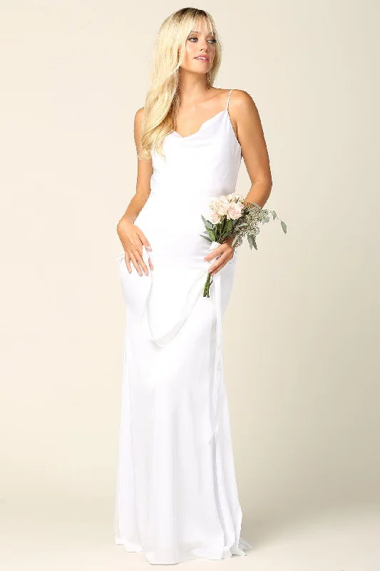Women's Asymmetrical DressesWhite 2XL Long Spaghetti Strap Formal Bridesmaids Dress Sale Women's Asymmetrical DressesWhite 2XL Long Spaghetti Strap Formal Bridesmaids Dress Sale
