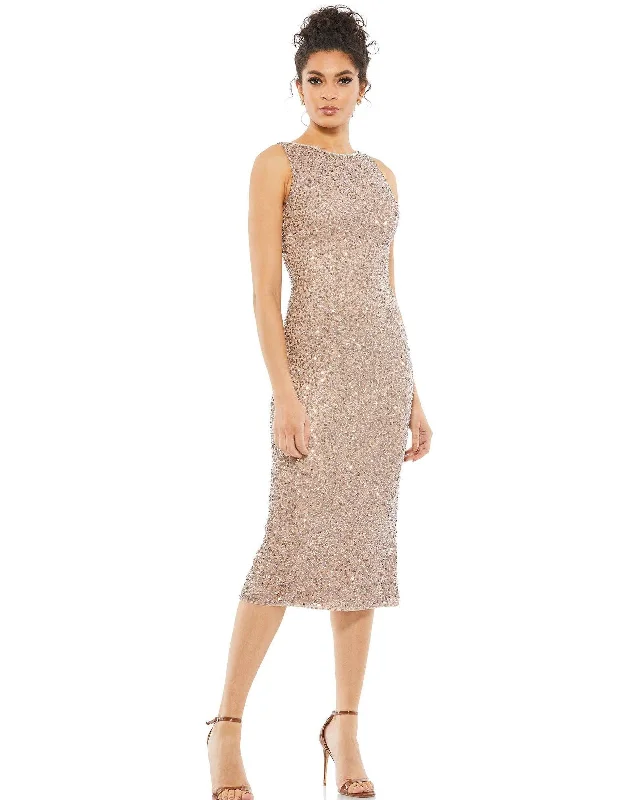Women's Collarless DressesMac Duggal 5526 Silver/Nude 0 Sale