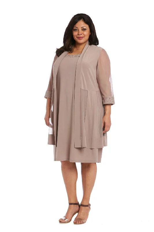 Women's Low Collar DressesR&M Richards 8271 Short Mother Of The Bride Dress Sale