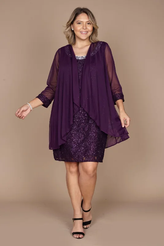 Women's Asymmetrical DressesR&M Richards 2208P Plum 14P Sale