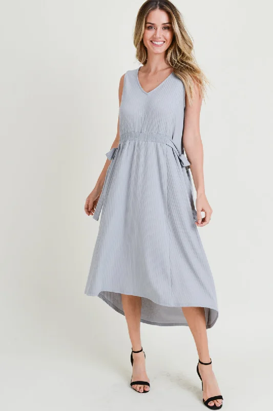 Women's Boat Collar DressesSemi Formal Sleeveless V Neck Dress