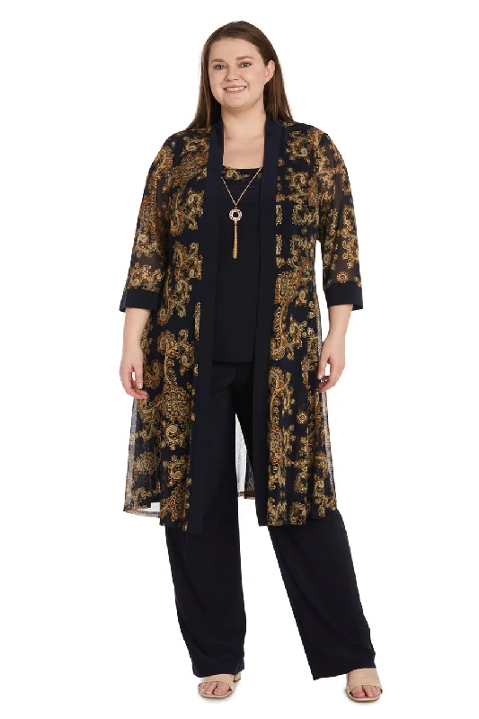 Women's Cold-Shoulder DressesR&M Richards 9844W Navy/Gold 16W Sale