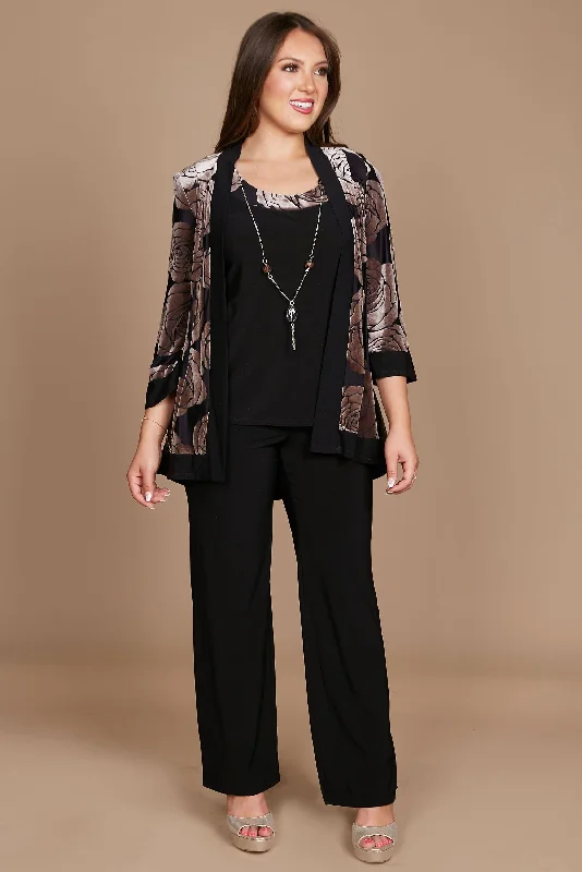 Women's Sweetheart-Neck DressesR&M Richards 9017 Formal Black Pant Suit Sale