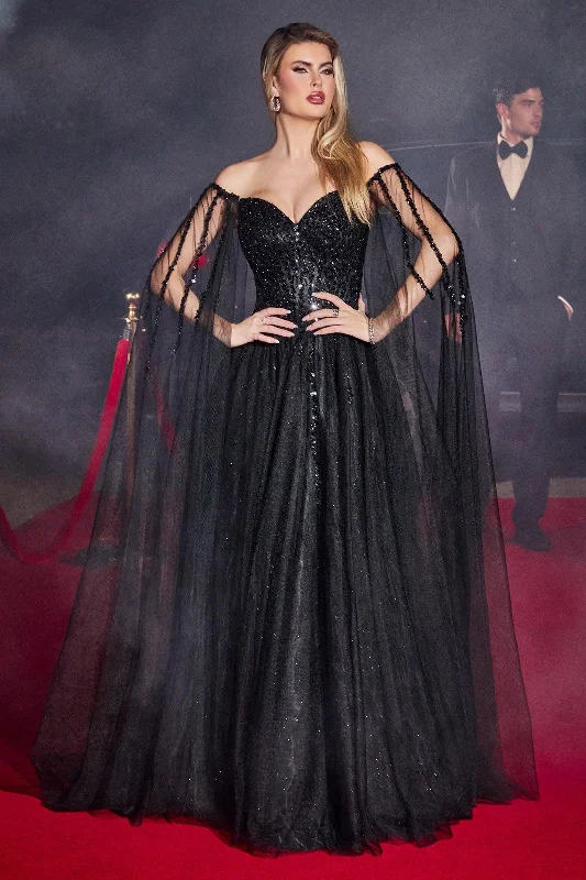 Women's Square-Neck DressesCinderella Divine CD0204 Black 2X Sale