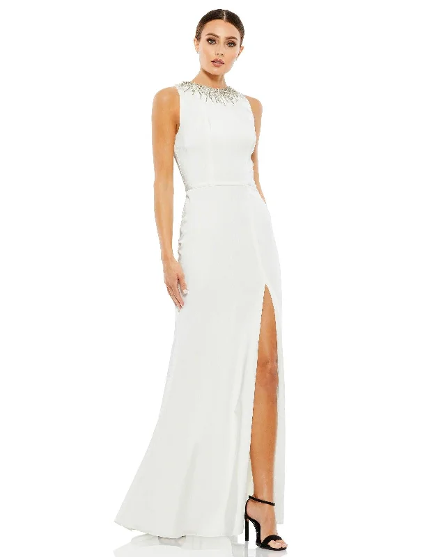 Women's Keyhole-Neck DressesMac Duggal 26516 White 6 Sale
