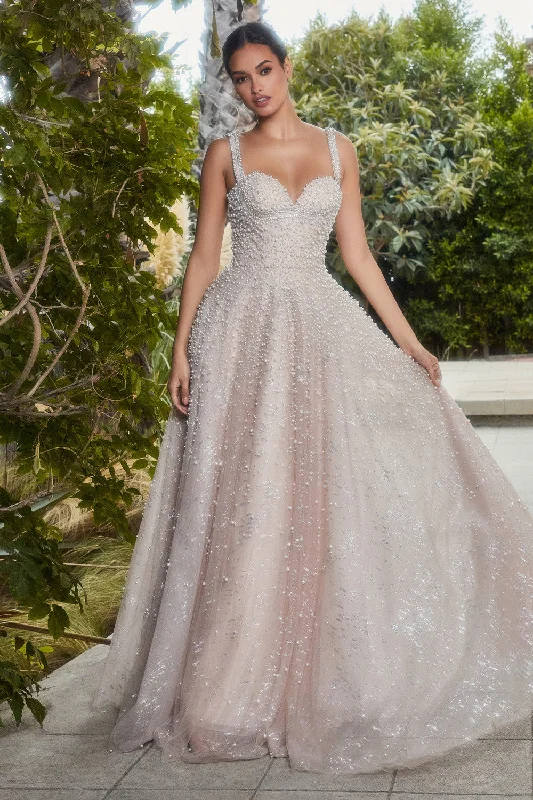 Women's Mini DressesAndrea & Leo A1180 Long Sleeveless Evening Gown
