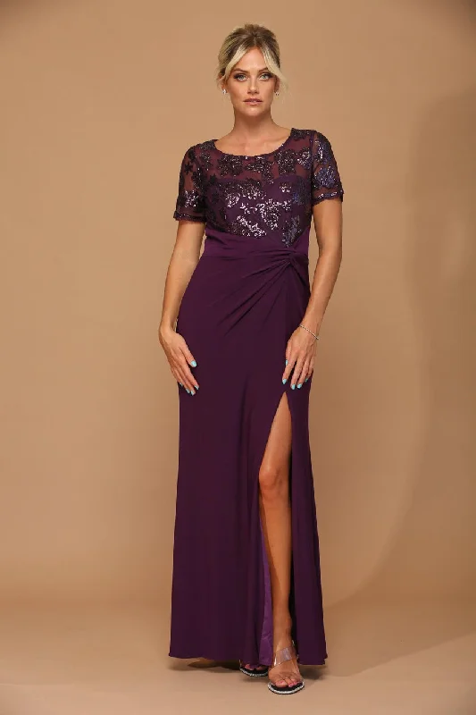 Women's Tiered DressesEva Fashion EV3439 Plum 2XL Sale
