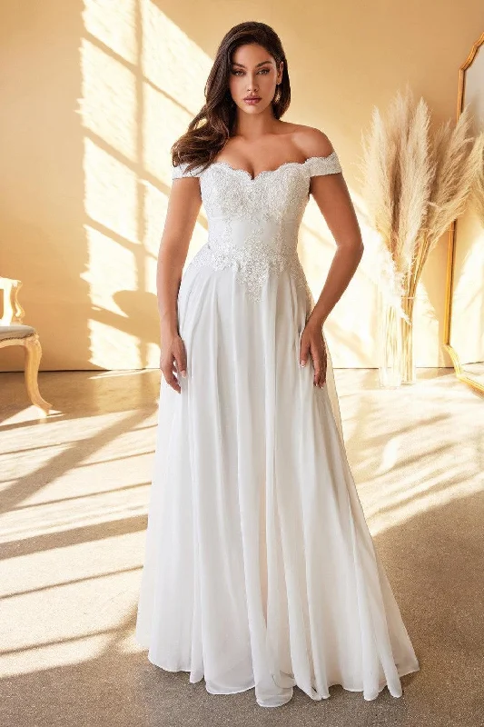 Women's U-Shaped-Neck DressesOff White XL Cinderella Divine 7258W Long Off Shoulder Wedding Gown Sale Women's U-Shaped-Neck DressesOff White XL Cinderella Divine 7258W Long Off Shoulder Wedding Gown Sale