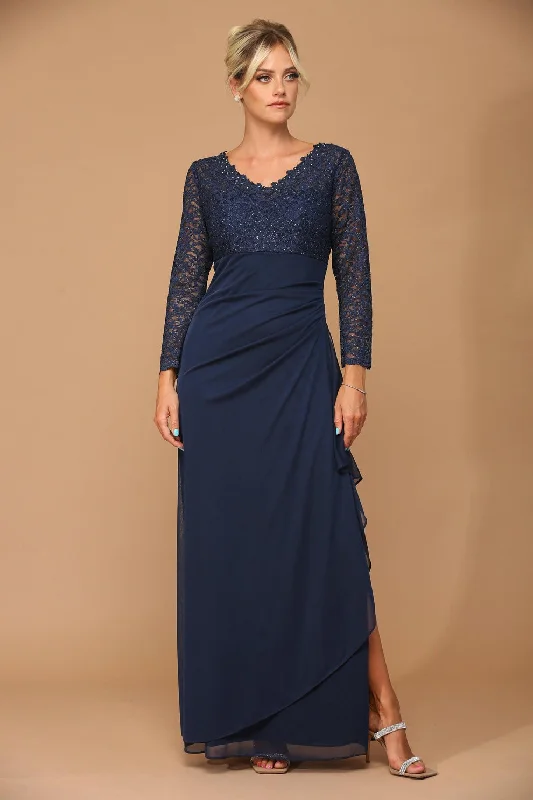 Women's U-Shaped Collar DressesLong Sleeve Formal Mother of the Bride Evening Gown Sale Women's U-Shaped Collar DressesLong Sleeve Formal Mother of the Bride Evening Gown Sale