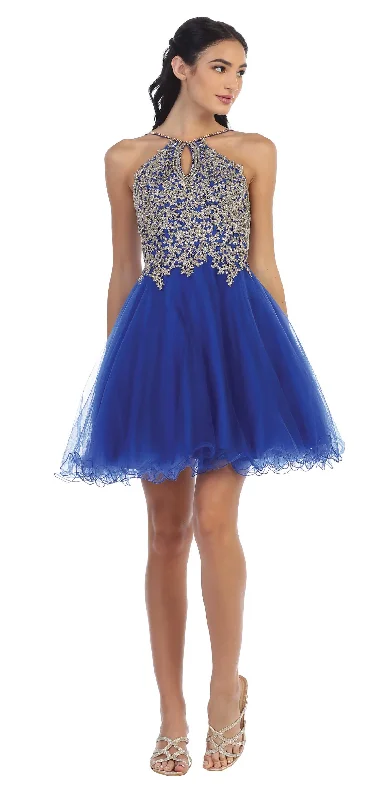Women's Square-Back DressesEva Fashion EV5170 Royal S Sale