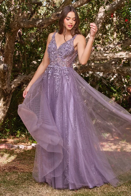 Women's Sweetheart Collar DressesCinderella Divine CD0181 English Violet S Sale