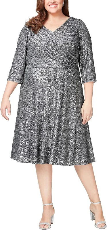 Women's Sweetheart Collar DressesAlex Evenings 8496744 Short Plus Size Formal Dress Women's Sweetheart Collar DressesAlex Evenings 8496744 Short Plus Size Formal Dress