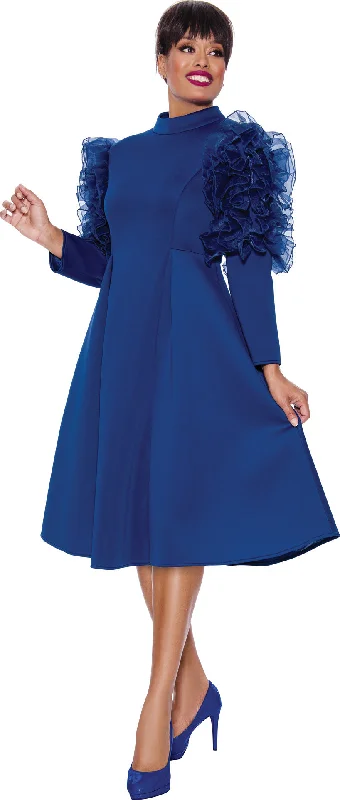 Women's Boat-Neck DressesDivine Apparel SL1801W Short A Line Long Sleeve Dress