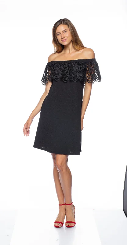 Women's Racerback DressesMarina  Short Lace Off Shoulder Dress