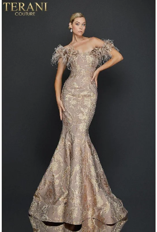 Women's Low Collar DressesChampagne 8 Terani Couture 1921E0136 Long Formal Prom Dress Sale Women's Low Collar DressesChampagne 8 Terani Couture 1921E0136 Long Formal Prom Dress Sale