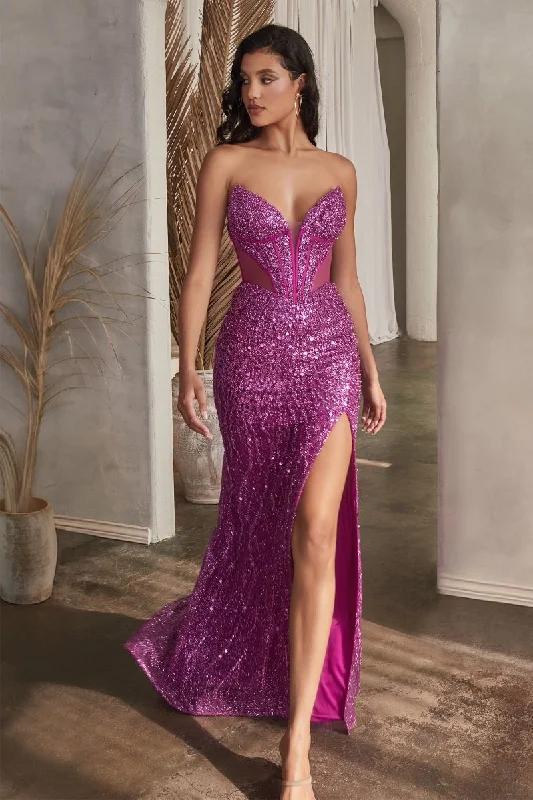 Women's Pencil DressesCinderella Divine CD0227 Amethyst 4 Sale