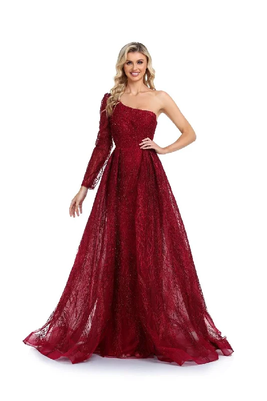 Women's Boat-Back DressesWine 18 High Couture NR2272 Long One Shoulder Formal Prom Dress Sale Women's Boat-Back DressesWine 18 High Couture NR2272 Long One Shoulder Formal Prom Dress Sale