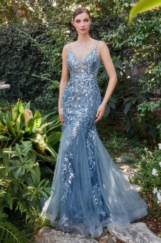 Women's Keyhole-Neck DressesSmoky Blue 6 Andrea & Leo A1118 Beaded Lace Applique Mermaid Prom Gown Sale Women's Keyhole-Neck DressesSmoky Blue 6 Andrea & Leo A1118 Beaded Lace Applique Mermaid Prom Gown Sale