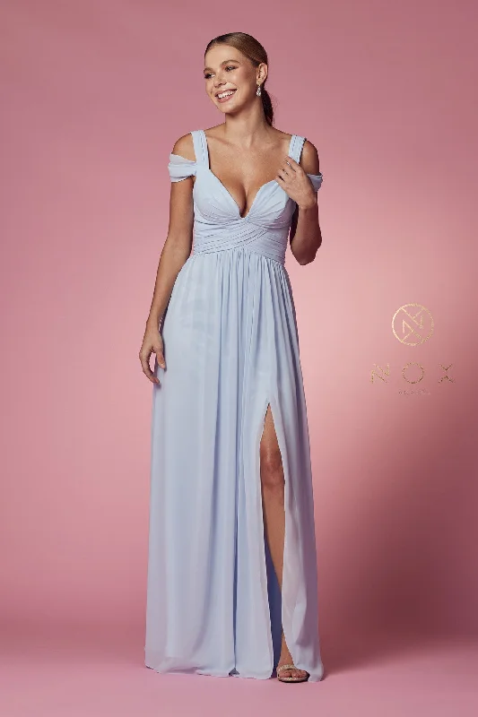 Women's Cut-Out DressesNox Anabel NXY277 Dusty Blue 4XL Sale