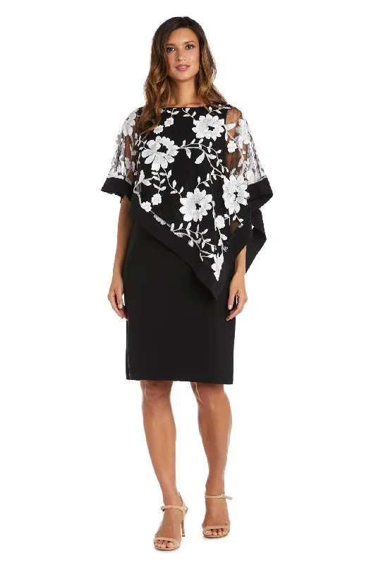 Women's Sheath DressesR&M Richards 2722P Short Petite Poncho Set Dress Sale