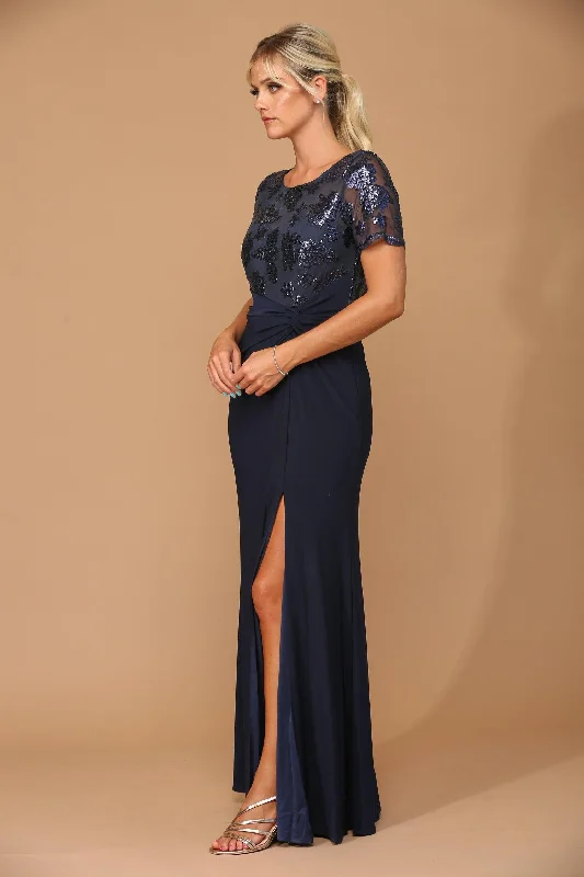Women's Wide Collar DressesLong Formal Mother of the Bride Evening Dress Sale