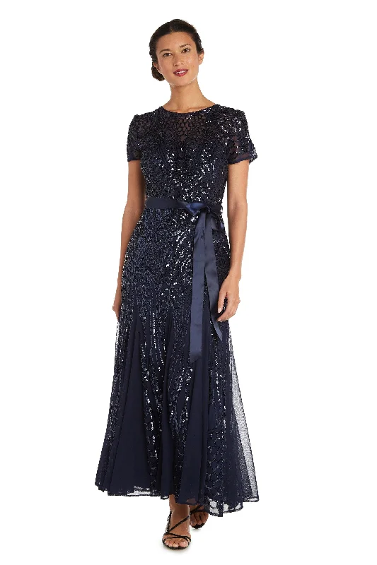 Women's High Collar DressesR&M Richards 1875P Navy 12P Sale