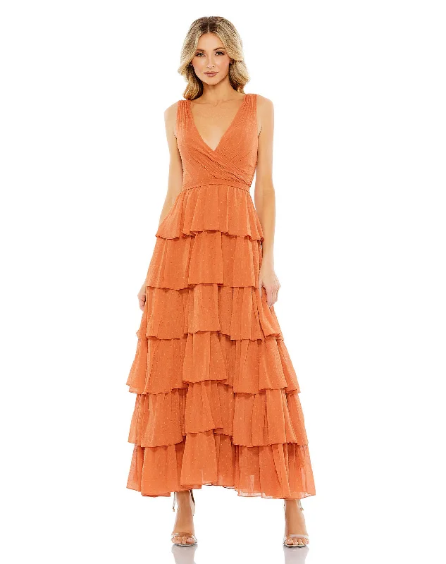 Women's Wide-Neck DressesMac Duggal 55843 Long Formal A Line Prom Dress