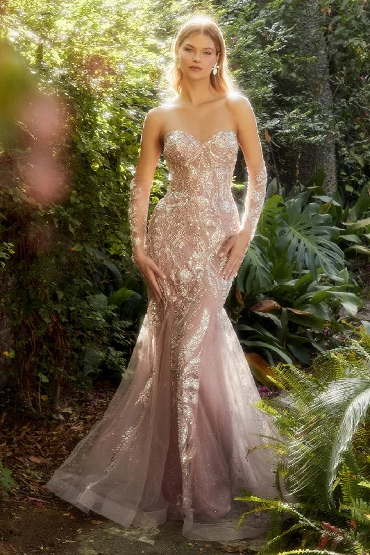 Women's Peter Pan Collar DressesAndrea & Leo A1157 Long Strapless Fitted Evening Gown Women's Peter Pan Collar DressesAndrea & Leo A1157 Long Strapless Fitted Evening Gown