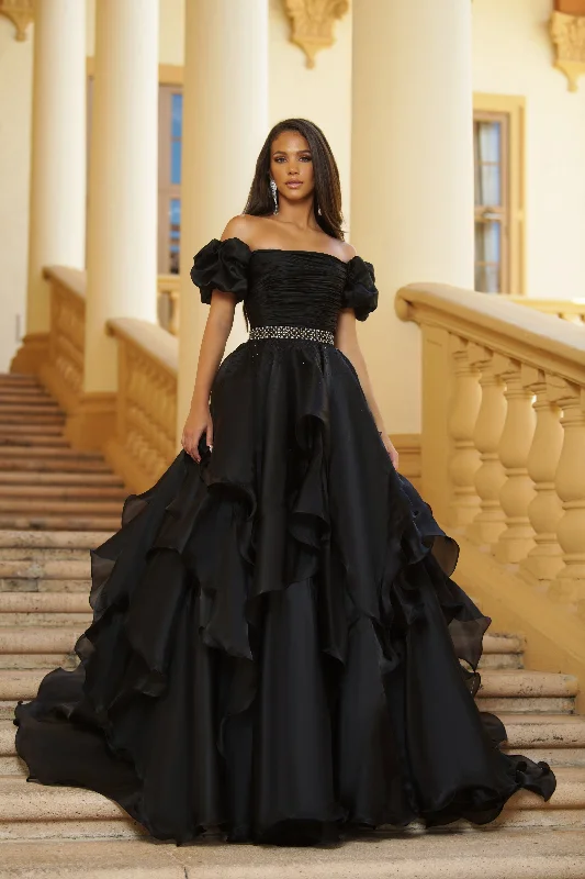 Women's Off-the-Shoulder DressesAva Presley 28571 Formal Prom Long Ball Gown